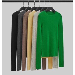 CHICJOC Green 100% Timeless Cashmere Sweater Size 40